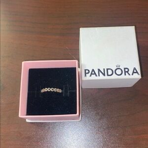 Pandora Gold Band with Sparkling Accents